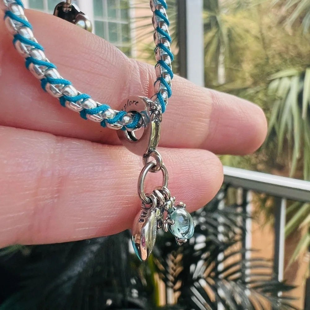 Fish, Sea Turtle & Conch Triple Dangle Charm